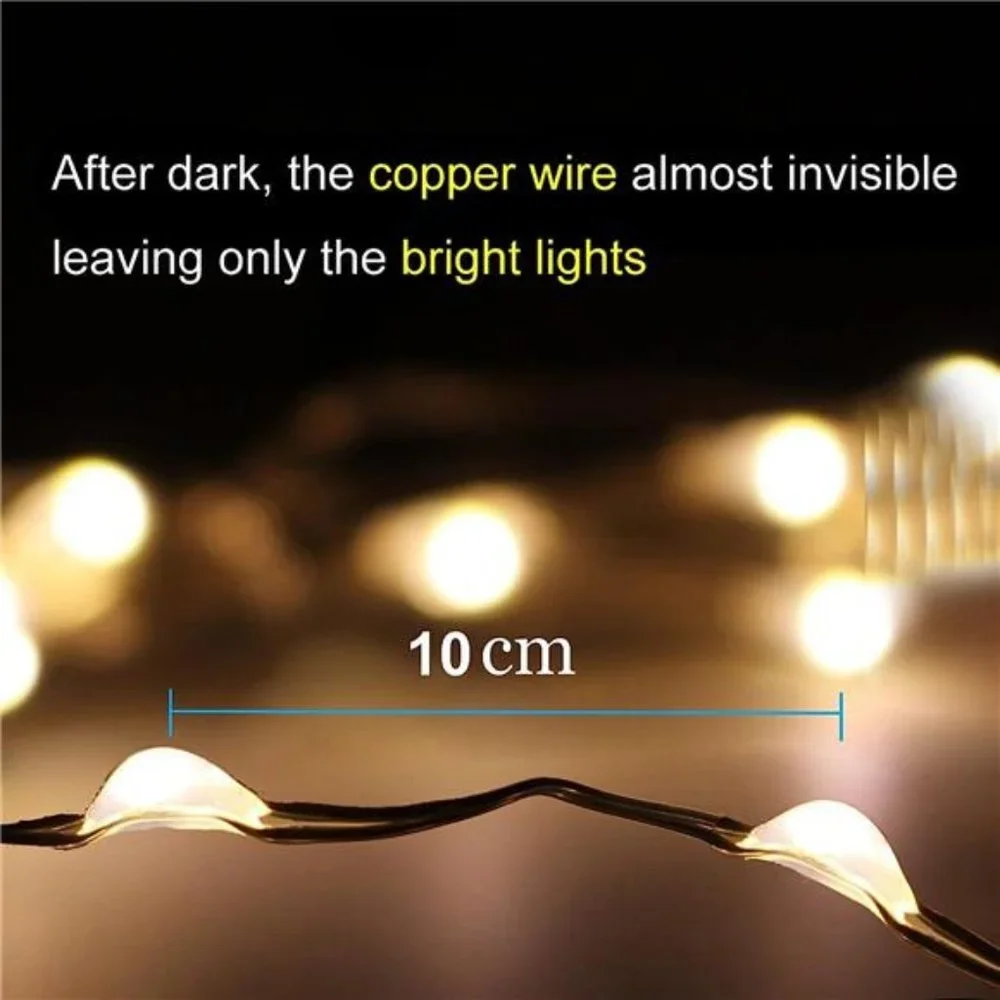 100 33ft LED Solar Power String Fairy Lights Garden Outdoor Party Christmas Lamp